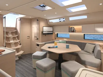 Salon of Sunsail 44.4 Premium Plus Premium Plus, a Dufour 44 sailboat at Dubrovnik, Croatia