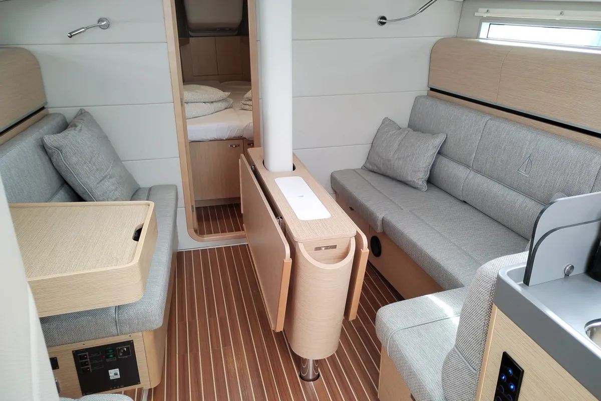 Salon of Aurélie, a Dehler 38 SQ sailboat at Punat, Croatia