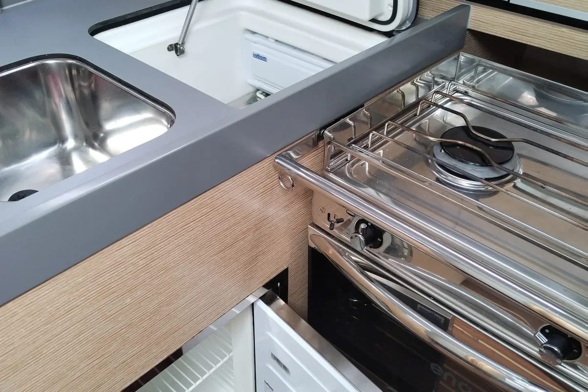 Galley of Aurélie, a Dehler 38 SQ sailboat at Punat, Croatia