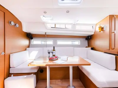 Cabin on Lydia, a Jeanneau Sun Odyssey 490 sailboat at Lavreotiki Municipal Unit, Greece