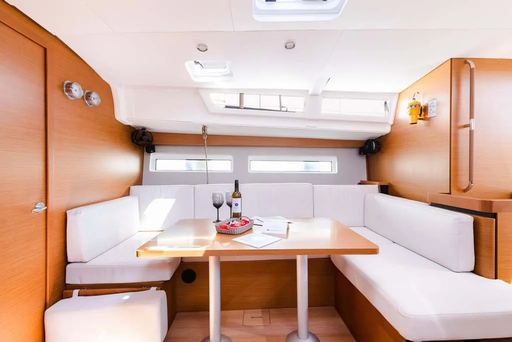 Cabin on Lydia, a Jeanneau Sun Odyssey 490 sailboat at Lavreotiki Municipal Unit, Greece