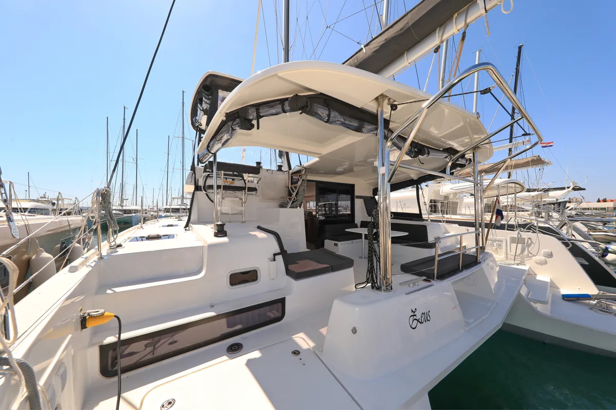 Exterior view of ZEUS, a Lagoon 42 catamaran at Općina Sukošan, Croatia