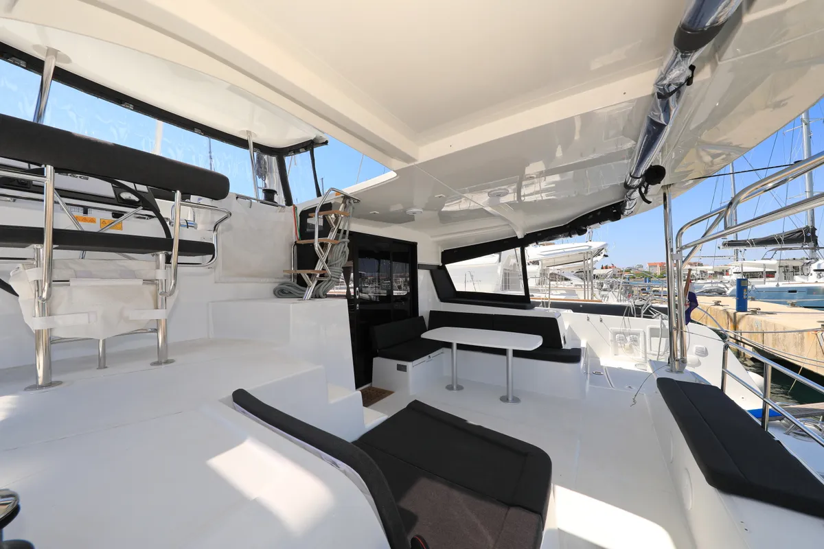 Deck of ZEUS, a Lagoon 42 catamaran at Općina Sukošan, Croatia