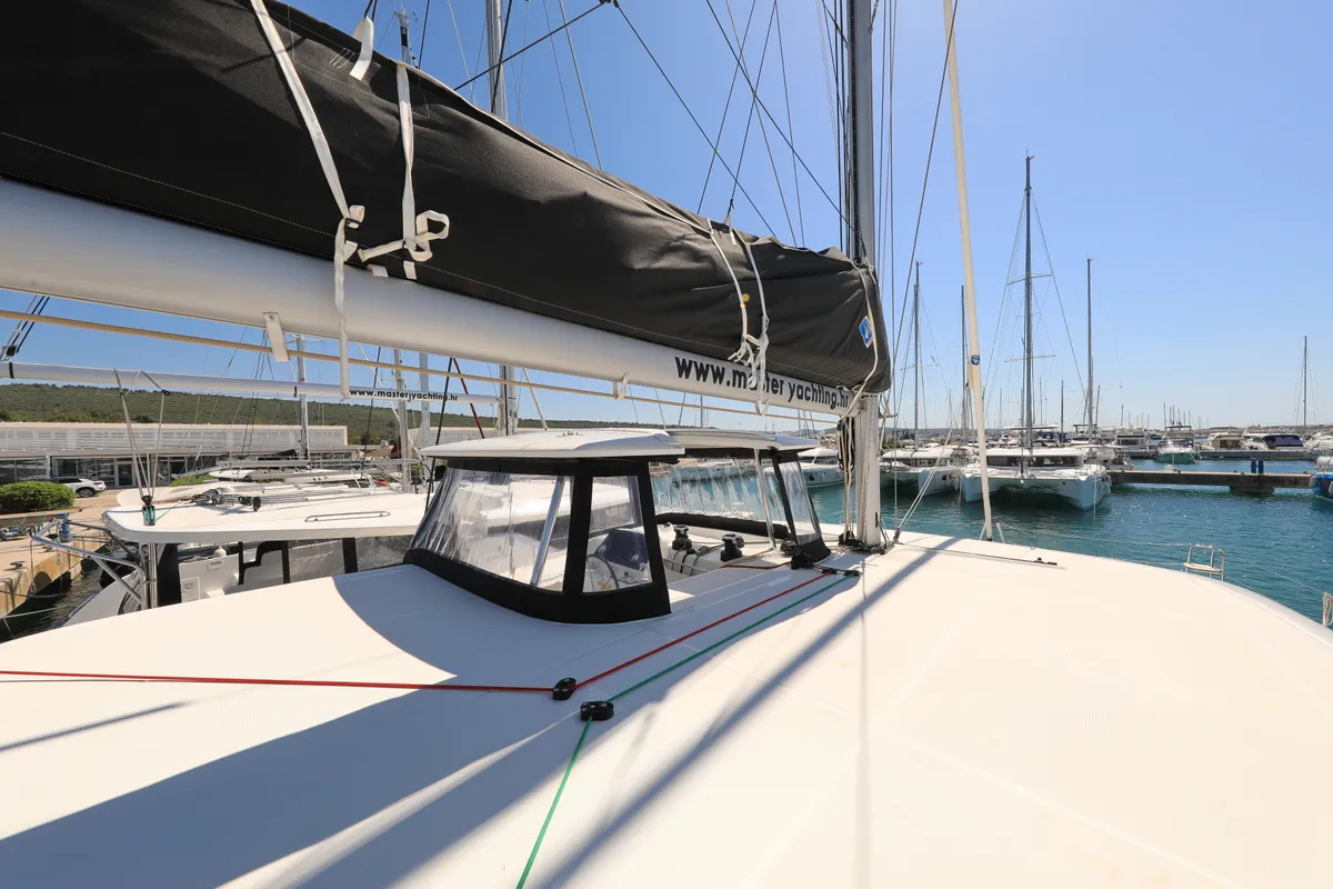 Deck of ZEUS, a Lagoon 42 catamaran at Općina Sukošan, Croatia