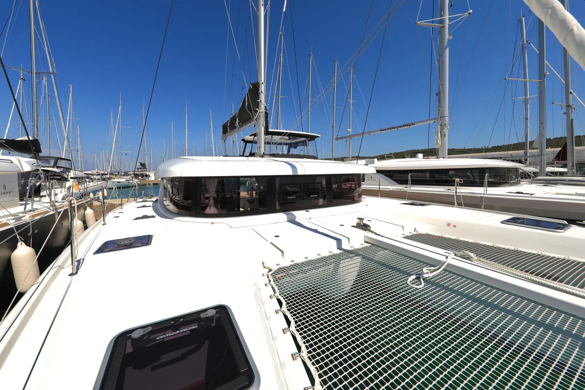 Deck of ZEUS, a Lagoon 42 catamaran at Općina Sukošan, Croatia