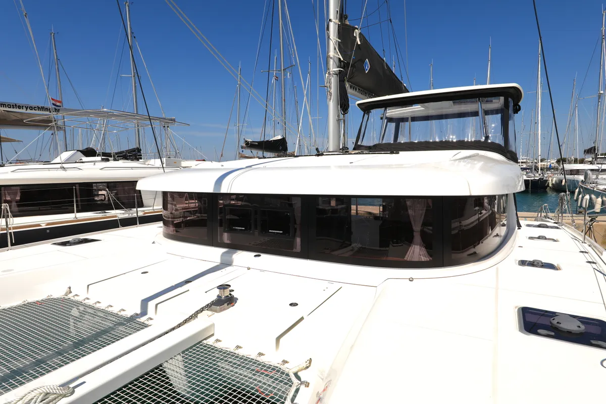 Deck of ZEUS, a Lagoon 42 catamaran at Općina Sukošan, Croatia