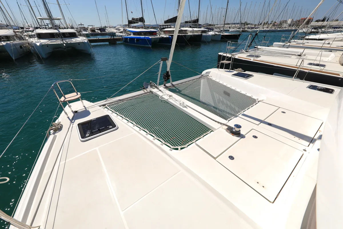 Deck of ZEUS, a Lagoon 42 catamaran at Općina Sukošan, Croatia