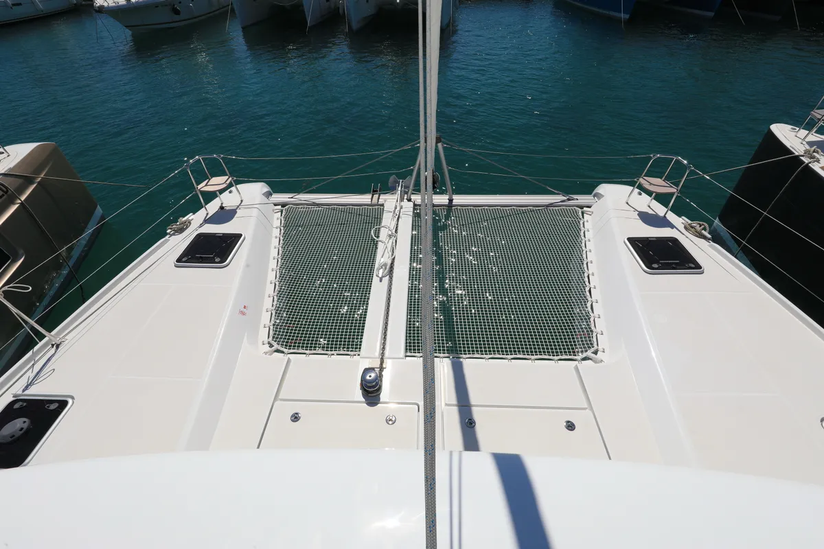 Deck of ZEUS, a Lagoon 42 catamaran at Općina Sukošan, Croatia