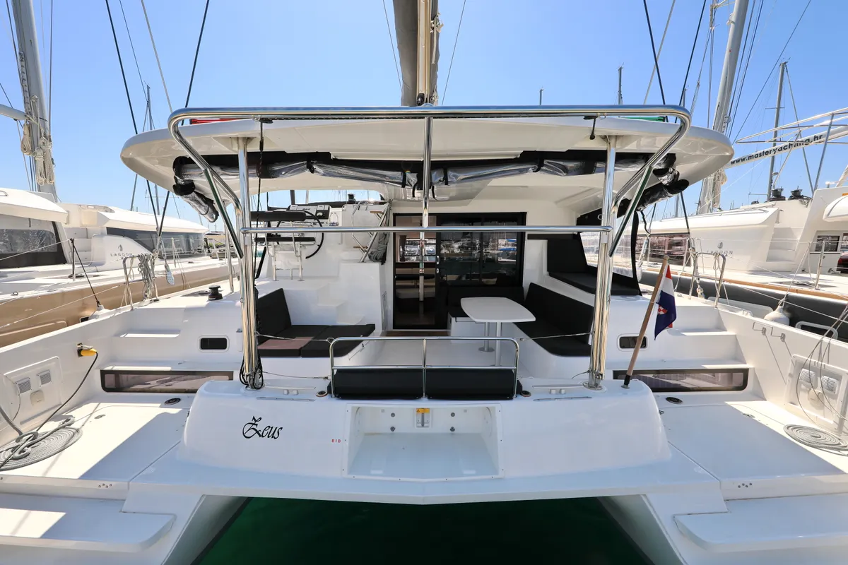 Exterior view of ZEUS, a Lagoon 42 catamaran at Općina Sukošan, Croatia