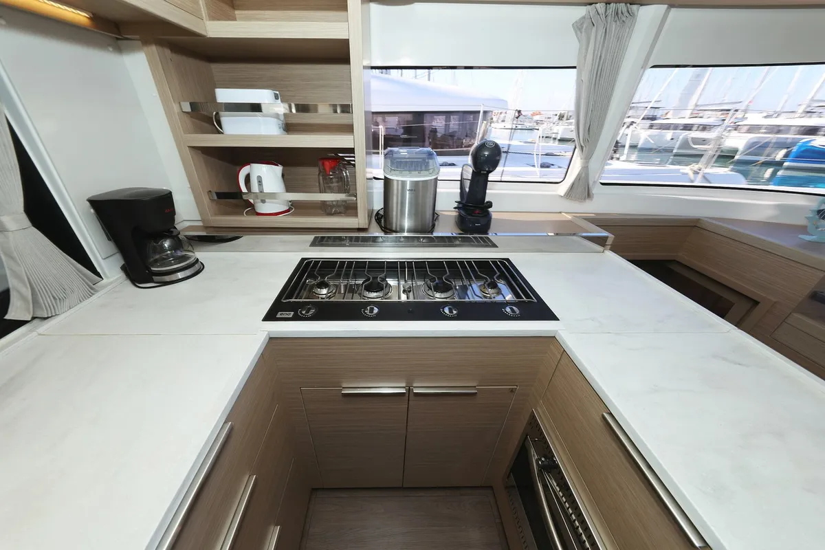 Galley of Ship Happens, a Lagoon 46 catamaran at Općina Sukošan, Croatia