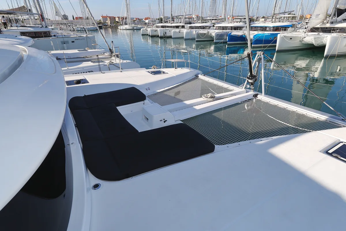 Deck of Ship Happens, a Lagoon 46 catamaran at Općina Sukošan, Croatia