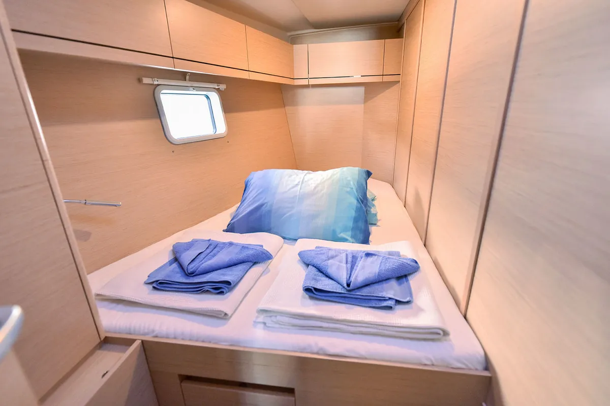 Cabin on Hamam, a Hanse 508 sailboat at Fethiye, Turkey