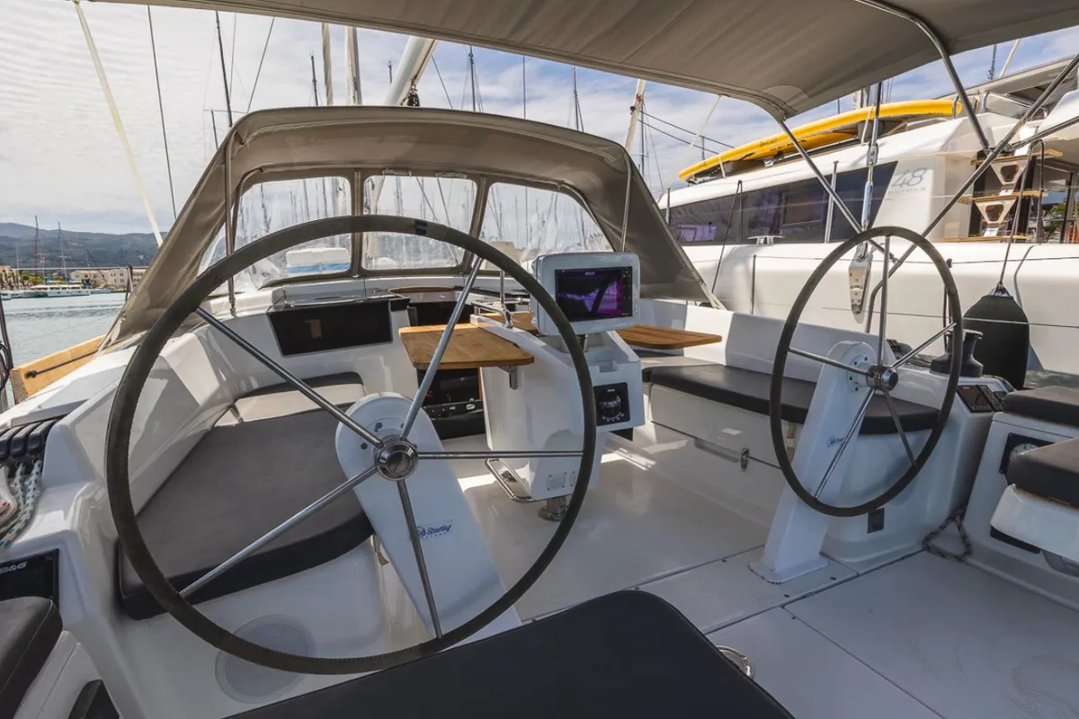 Dafne, a Hanse 418 sailboat at Municipal Unit of Lefkada, Greece