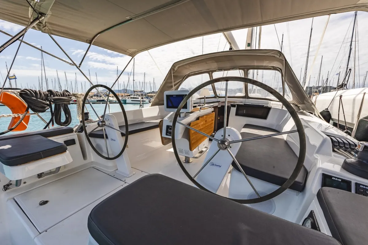 Dafne, a Hanse 418 sailboat at Municipal Unit of Lefkada, Greece