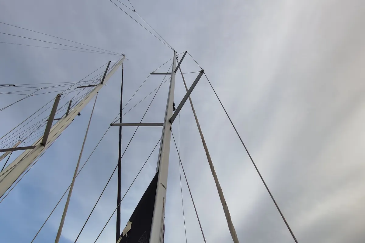 Cockpit of Ariadne, a Elan Impression 45.1 sailboat at Lavrion, Greece
