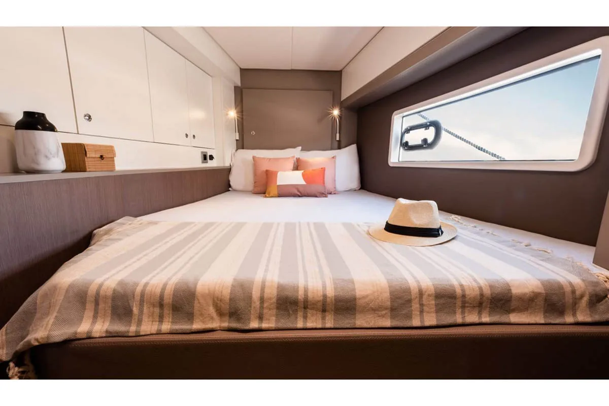 Cabin on Lizzy, a Bali 4.2 catamaran at Seget Donji, Croatia