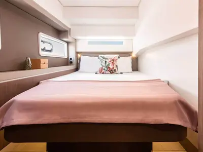 Cabin on Lizzy, a Bali 4.2 catamaran at Seget Donji, Croatia
