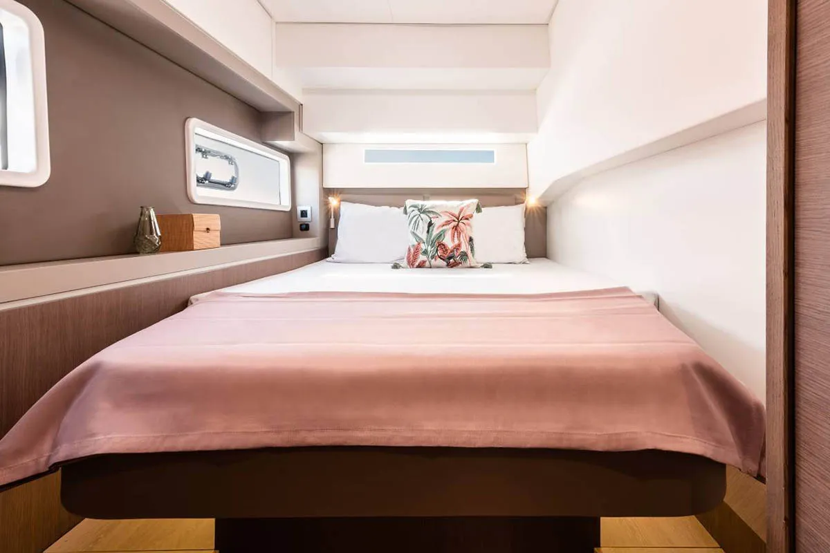 Cabin on Lizzy, a Bali 4.2 catamaran at Seget Donji, Croatia