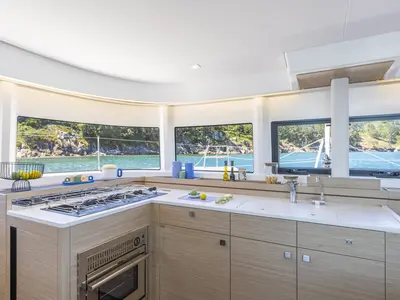 Galley of Cloud Dancer 2, a Lagoon 43 catamaran at Pa Khlok, Thailand
