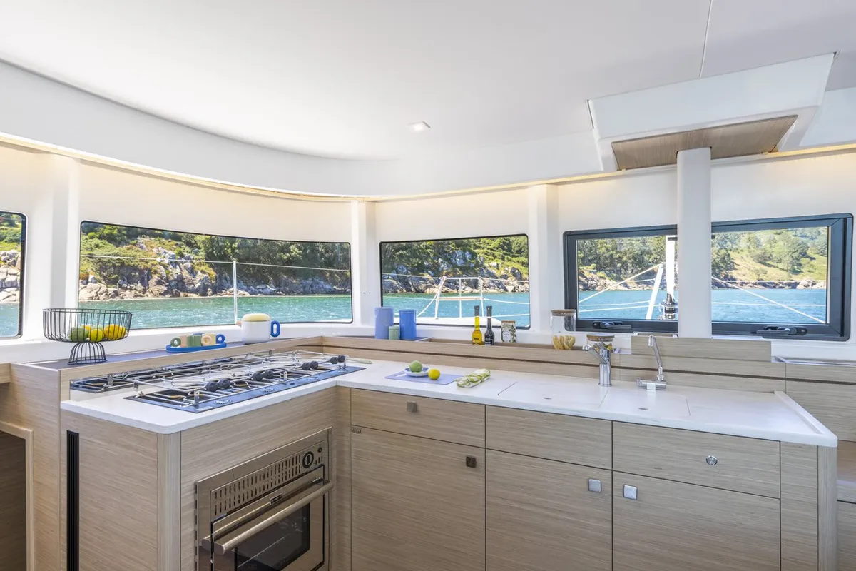 Galley of Cloud Dancer 2, a Lagoon 43 catamaran at Pa Khlok, Thailand