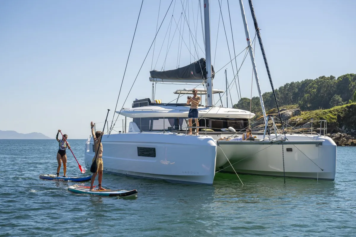 Exterior view of Cloud Dancer 2, a Lagoon 43 catamaran at Pa Khlok, Thailand