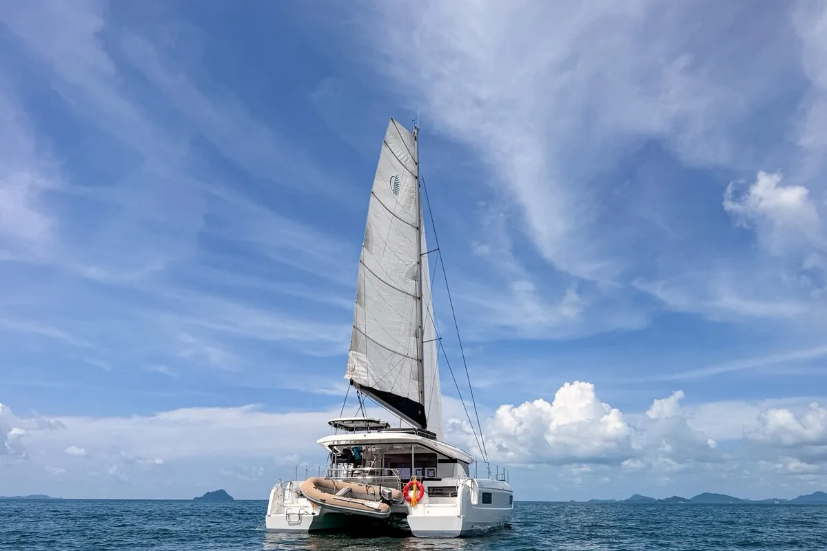 Exterior view of Cloud Dancer 2, a Lagoon 43 catamaran at Pa Khlok, Thailand