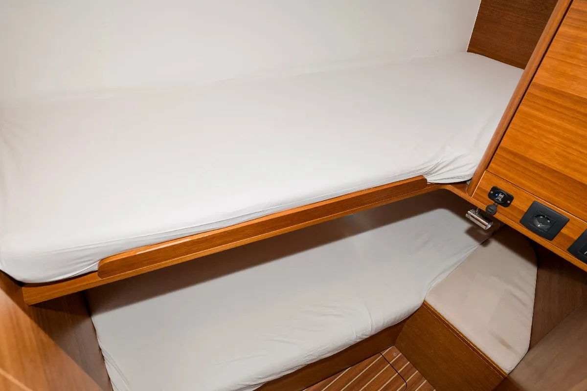 Cabin on Carolina, a Elan Impression 45.1 sailboat at Pirovac, Croatia