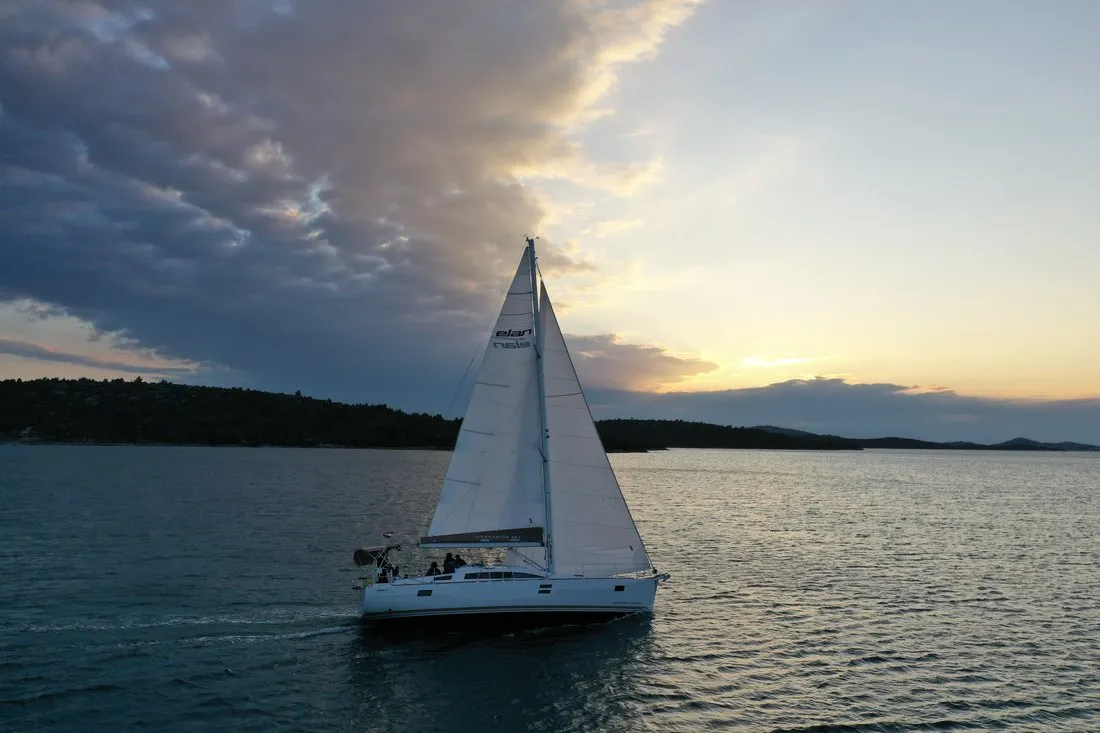Exterior view of Carolina, a Elan Impression 45.1 sailboat at Pirovac, Croatia