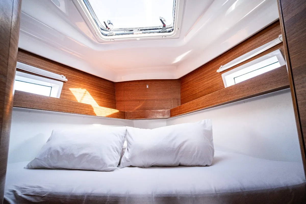 Cabin on Carolina, a Elan Impression 45.1 sailboat at Pirovac, Croatia