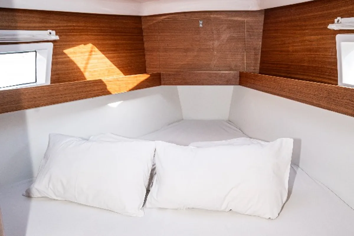 Cabin on Carolina, a Elan Impression 45.1 sailboat at Pirovac, Croatia