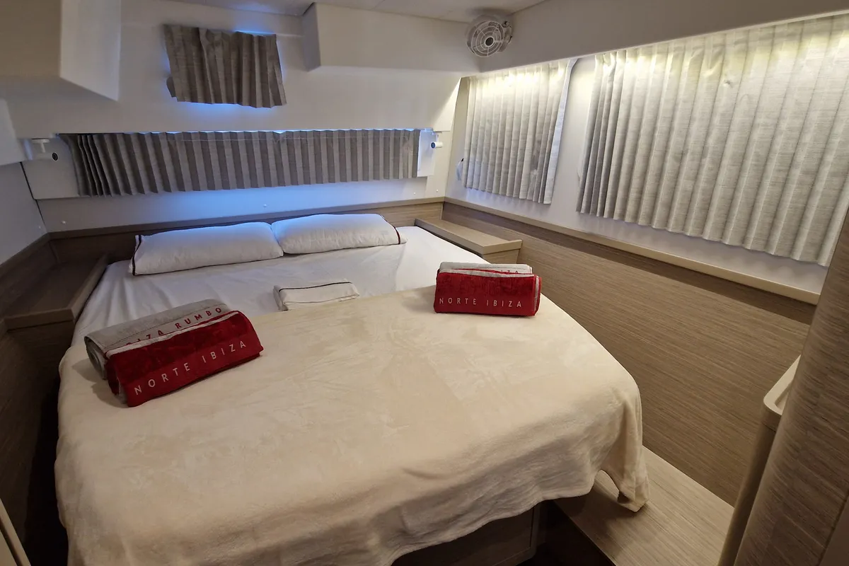 Cabin on Best Elli, a Lagoon 42 catamaran at Sant Antoni de Portmany, Spain