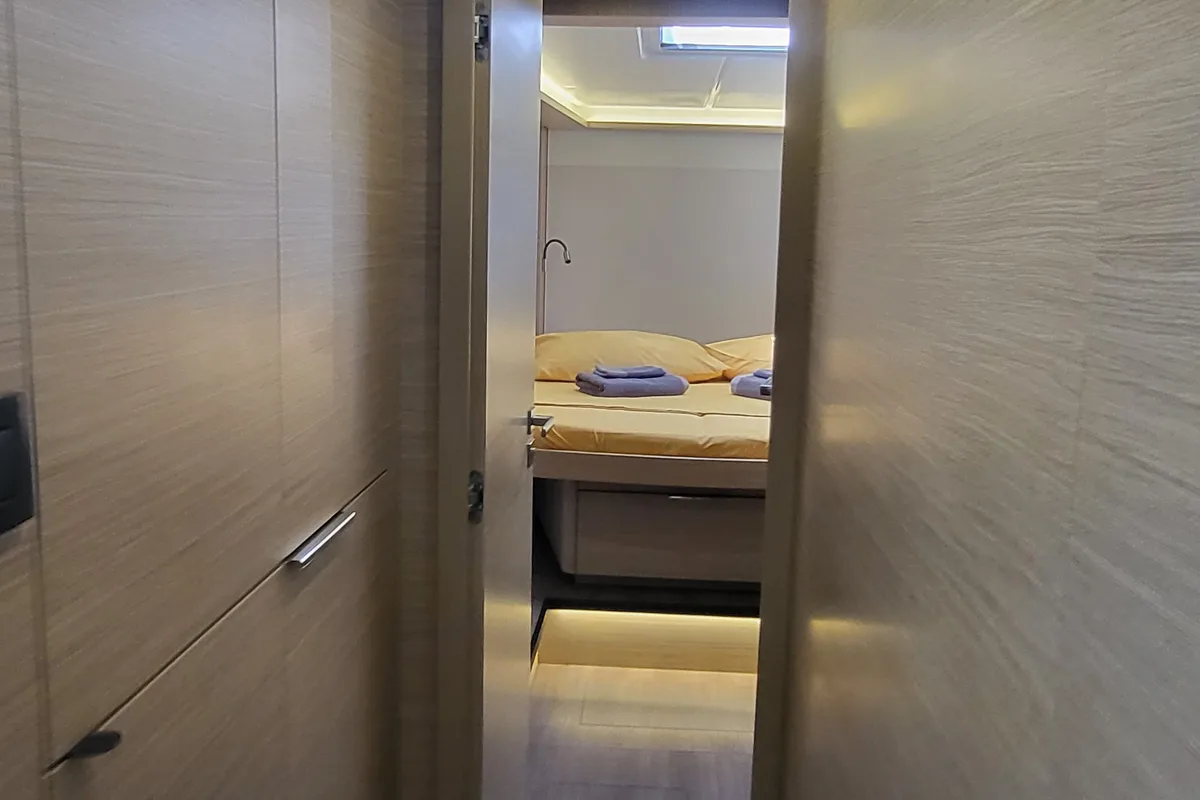 Dolce Luna, a Bali Catsmart catamaran at Figari, Italy