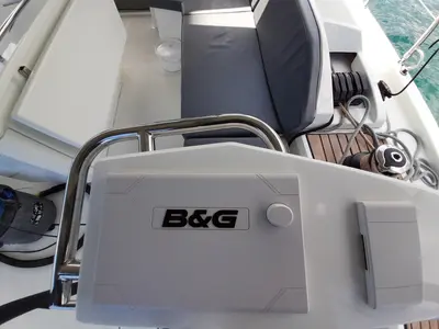 Cockpit of Okiroi, a Beneteau Oceanis 46.1 sailboat at Municipal Unit of Lefkada, Greece