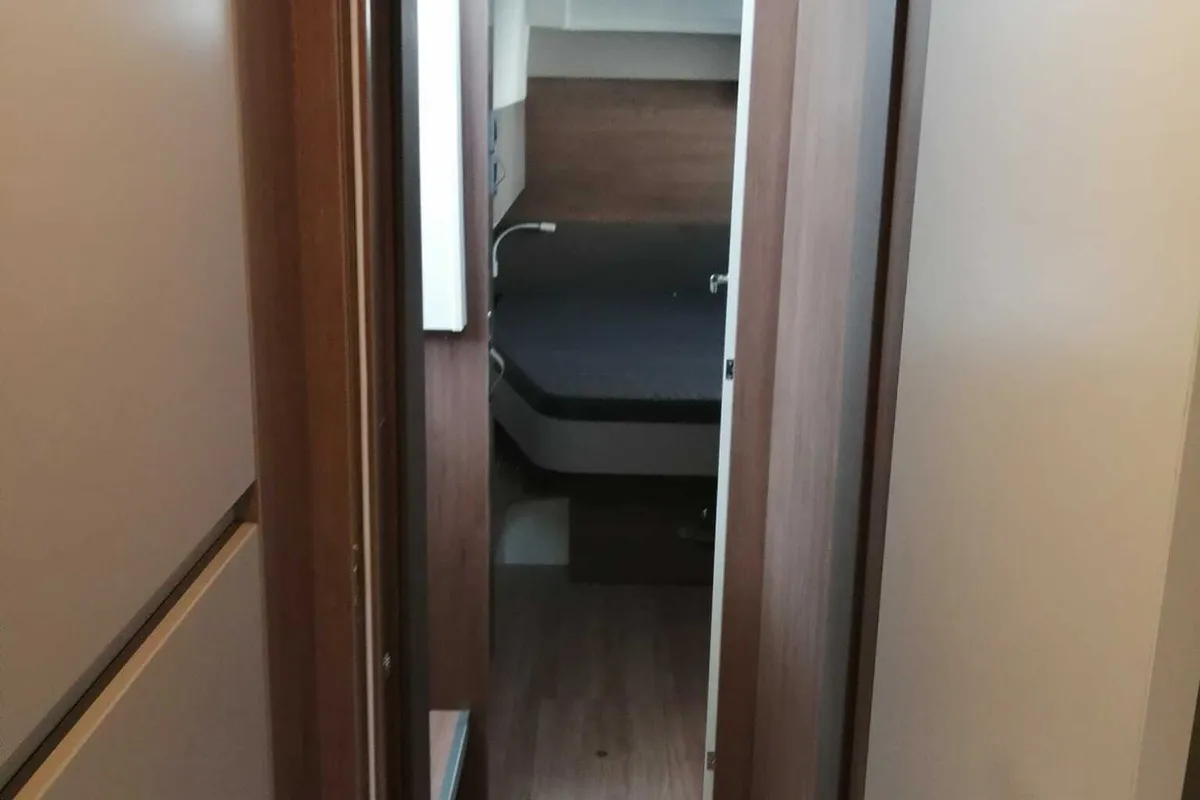 Cabin on Capriccioli, a Bali Catspace catamaran at Cagliari, Italy