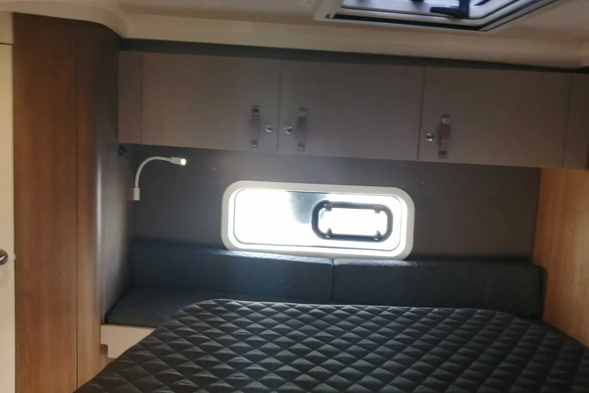 Cabin on Capriccioli, a Bali Catspace catamaran at Cagliari, Italy