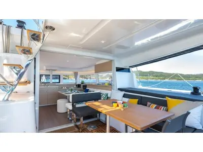 Deck of Niko, a Lagoon 43 - 3 + 1 cab. OW catamaran at Općina Sukošan, Croatia