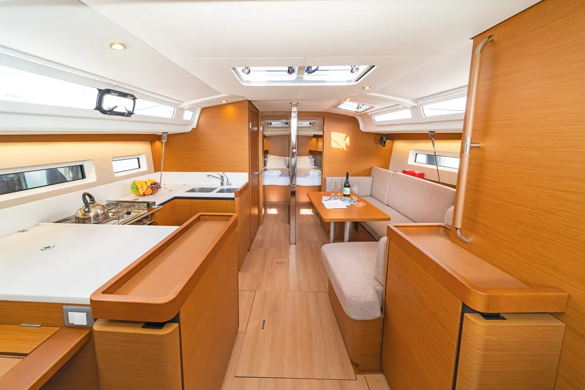 Salon of Esperos, a Jeanneau Sun Odyssey 440 sailboat at Volos, Greece
