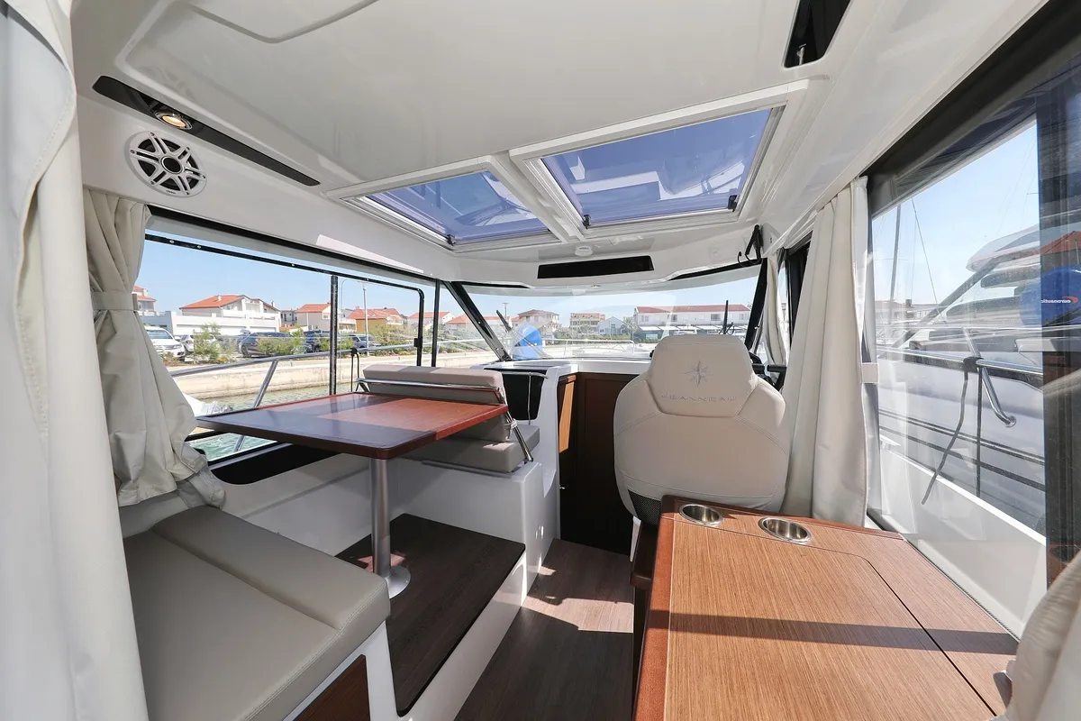 Salon of Permer, a Jeanneau Merry Fisher 895 motorboat at Pirovac, Croatia