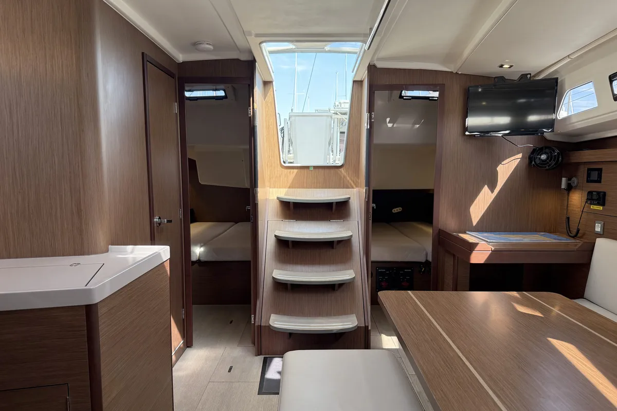 Salon of Hannah, a Beneteau Oceanis 40.1 sailboat at Punat, Croatia