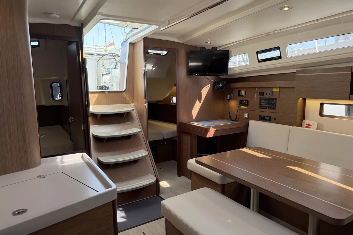 Salon of Hannah, a Beneteau Oceanis 40.1 sailboat at Punat, Croatia