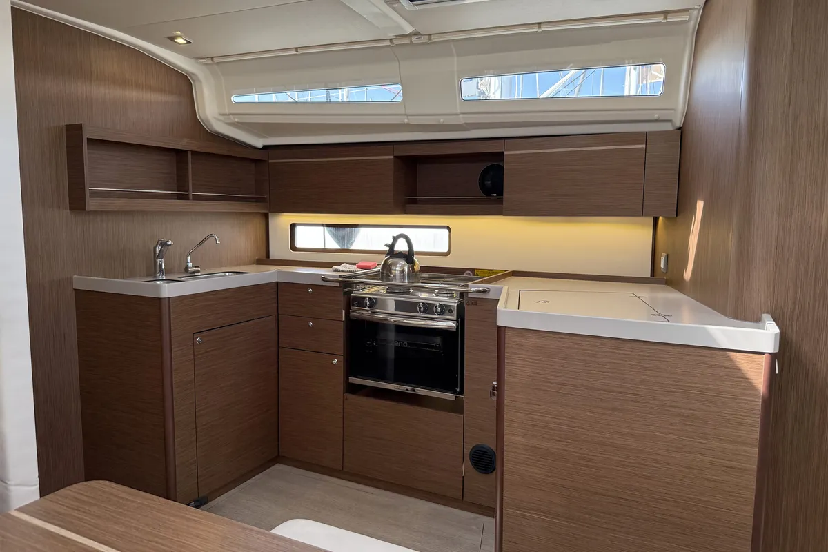 Galley of Hannah, a Beneteau Oceanis 40.1 sailboat at Punat, Croatia