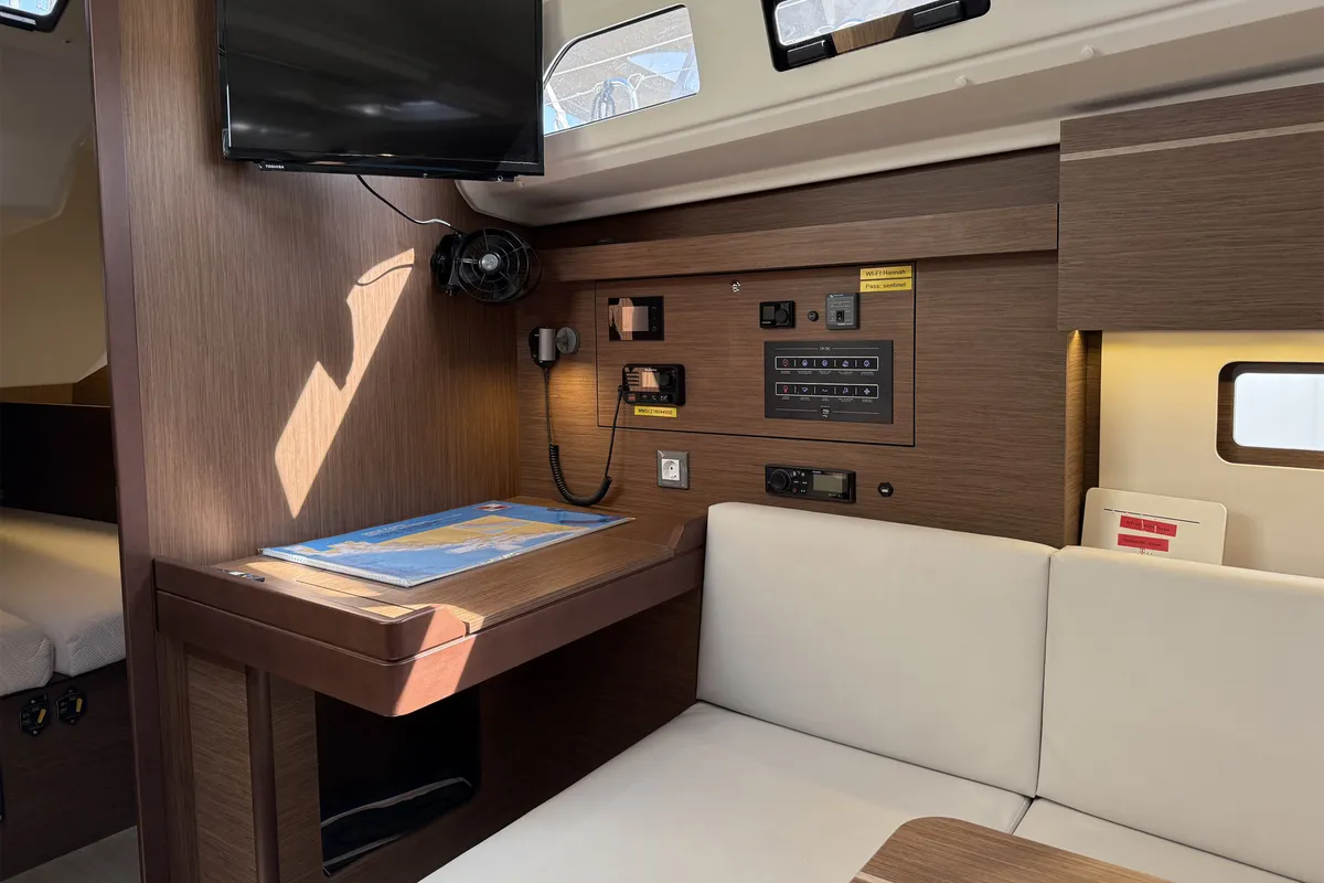 Salon of Hannah, a Beneteau Oceanis 40.1 sailboat at Punat, Croatia