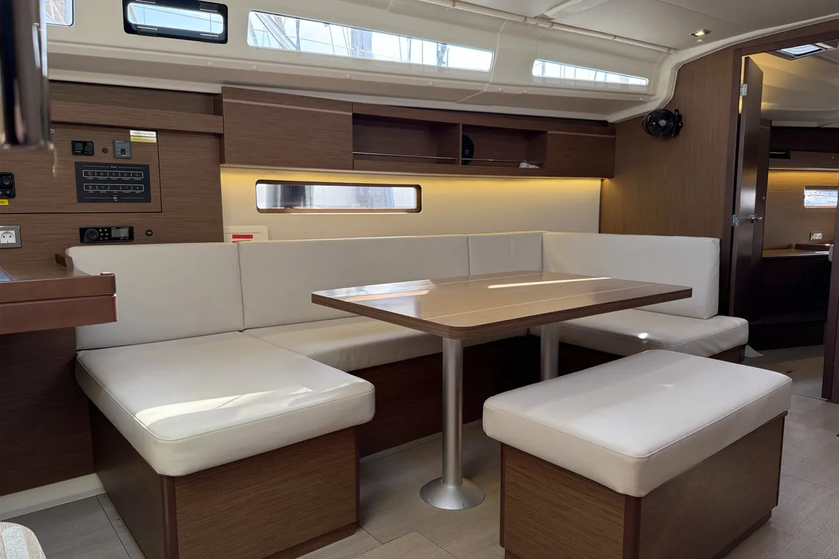 Salon of Hannah, a Beneteau Oceanis 40.1 sailboat at Punat, Croatia