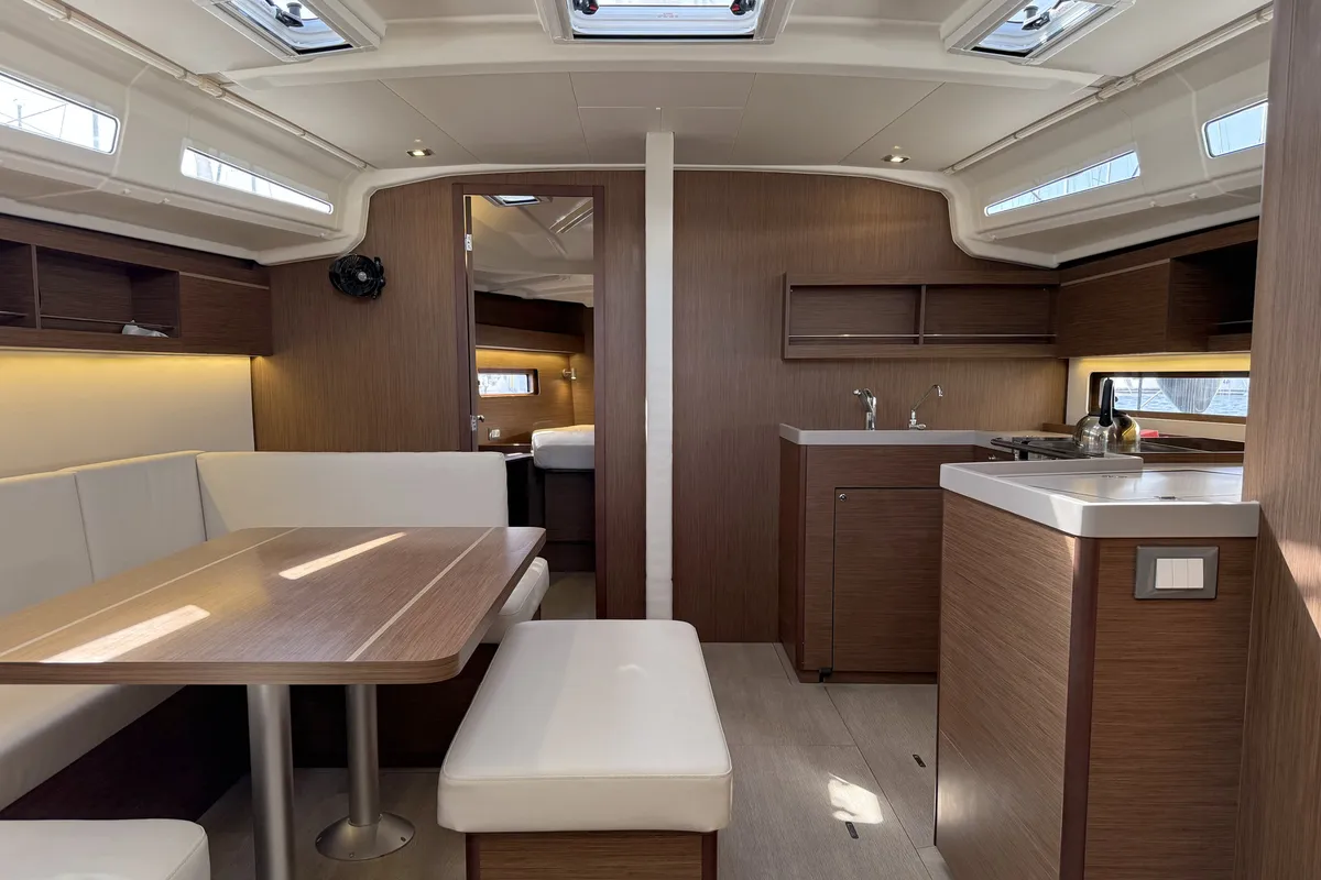 Salon of Hannah, a Beneteau Oceanis 40.1 sailboat at Punat, Croatia