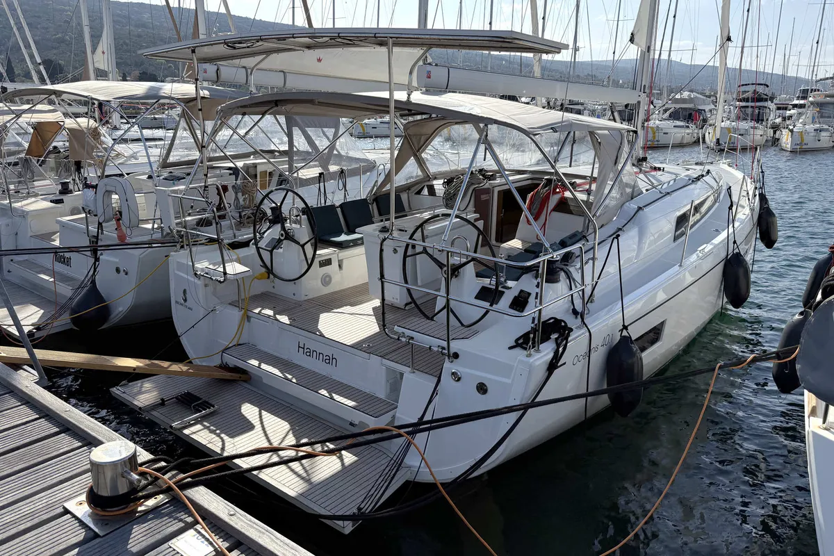 Exterior view of Hannah, a Beneteau Oceanis 40.1 sailboat at Punat, Croatia