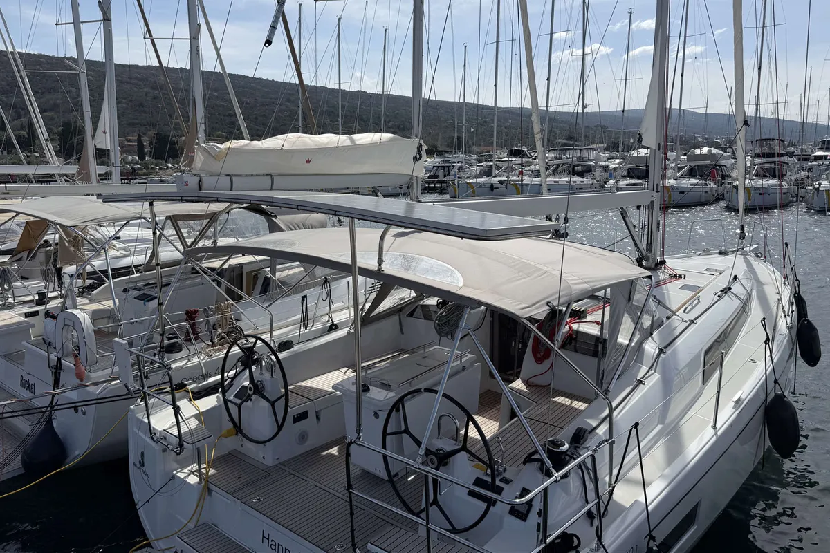 Exterior view of Hannah, a Beneteau Oceanis 40.1 sailboat at Punat, Croatia