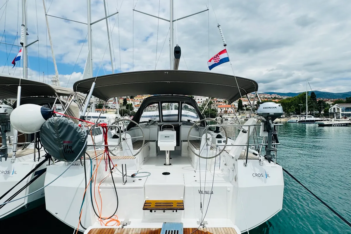 Salon of Valhalla, a Bavaria C38 sailboat at Novi Vinodolski, Croatia