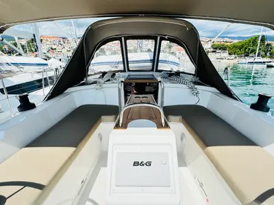 Salon of Valhalla, a Bavaria C38 sailboat at Novi Vinodolski, Croatia