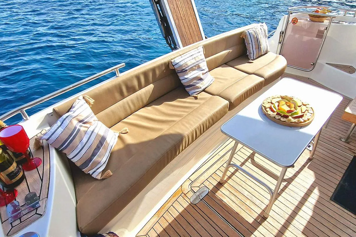 Fairline, a Fairline Boats Fairlane Phantom 43 motorboat at Mykonos, Greece