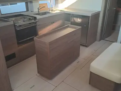Galley of Beneteau Oceanis 52, a sailboat at Athens, Greece